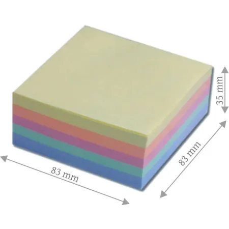 Kostka kolorowa 83x83x35mm A'6, nieklejona